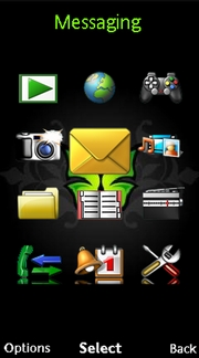 Green butterfly theme for Sony Ericsson Aino
