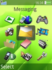 Green bubbles W850 theme