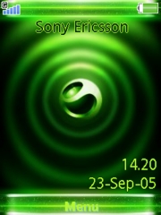Green neon W910  theme