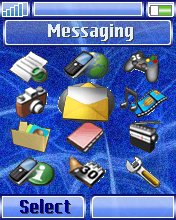 Blue Swirl W810  theme