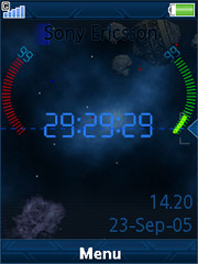 Space travel theme for Sony Ericsson zylo