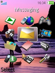Surfer At Sunset W830 theme