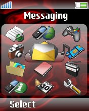 Abstract Red W810  theme