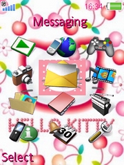 Pink Kitty W830 theme