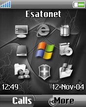 Black windows xp K750  theme