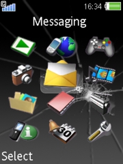 Cracked screen K800 / K800i theme