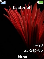 Red gerbera theme for Sony Ericsson G705