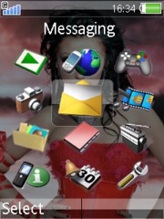 Lady in red K810 theme