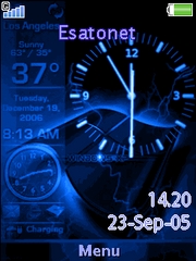 Animated Watch theme for Sony Ericsson T715