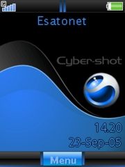 Cybershot Velvet Blue W910  theme