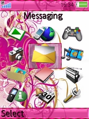 Pink hearts W830 theme