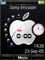 Apple Clock theme for Sony Ericsson zylo