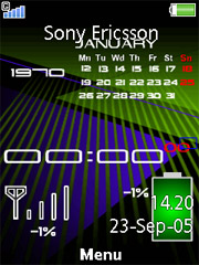 Battery Calendar theme for Sony Ericsson G705