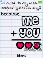 Me and you W910  theme