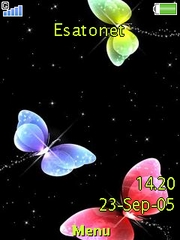 Coloured butterflies theme for Sony Ericsson Z750