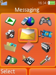 Orange waves K810 theme