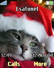 Santa Cat With a Hat K750  theme