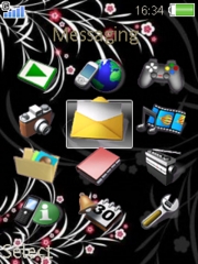 Abstract Black K810 theme