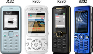 Sony Ericsson J132 F305 K330 S302