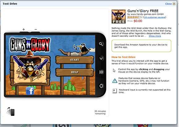 Amazon Appstore with Test Drive for Android apps