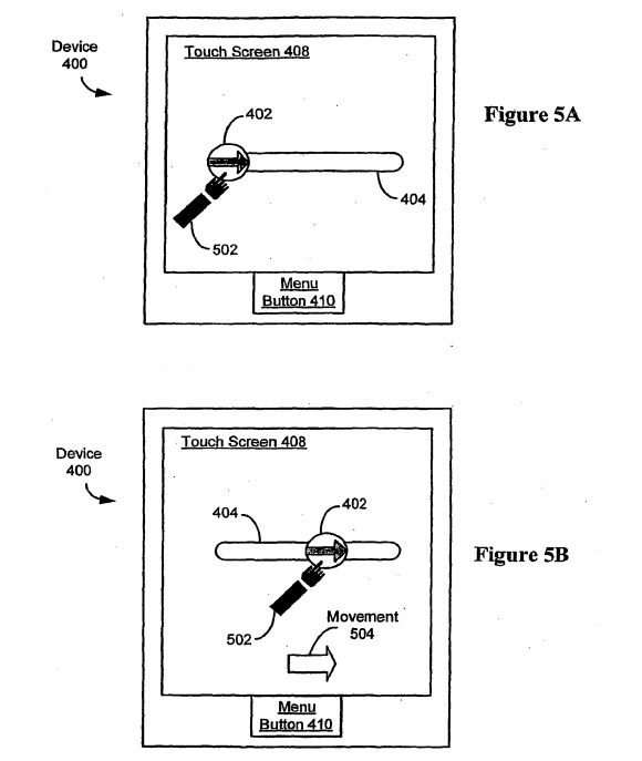 Apple slide to unlock patent