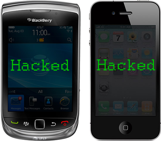 Blackberry OS and iPhone iOS hacked