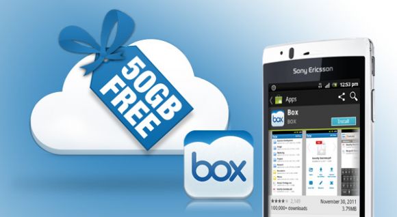 Box.net with 50 GB cloud storage for Xperia phones