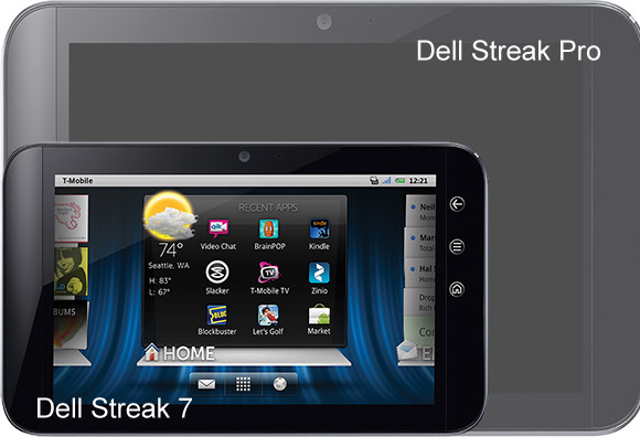 Dell Streak 7 vs Streak Pro
