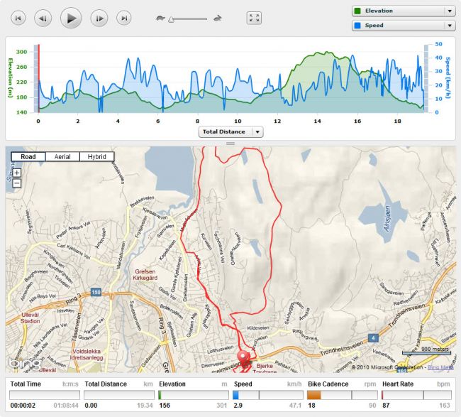 Olav on a morning moutain bike run