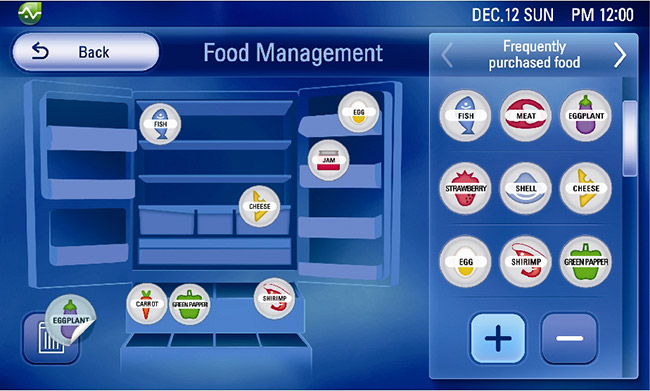 LG control panel