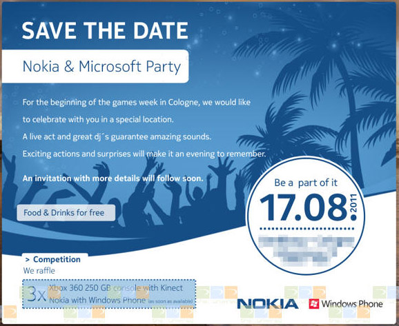 Nokia and Microsoft Party on August 17th. New Windows Phone