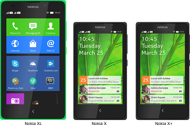 Nokia announces Nokia X, Nokia XL and Nokia X+