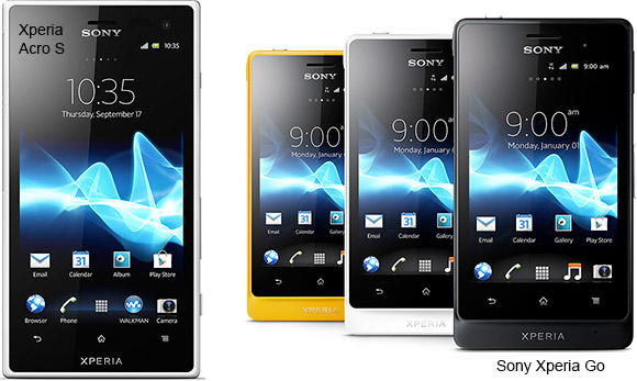 Sony Xperia Go and Xperia Acro S announced