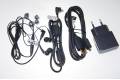 Accessories in the Xperia Arc package. Headset, USB cable, HTMI cable and a power plug