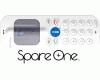 SpareOne with mobile phone which has a "sleep time" of 15 years