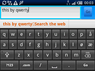 QWERTY Keyboard downloaded from Android Market