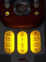 Sony Ericsson W550 number keys