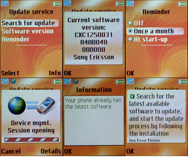 Sony Ericsson Update service