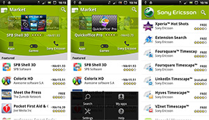 Sony Ericsson channel in Android Market