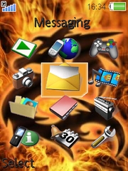 Fire theme for Sony Ericsson S500 / S500i