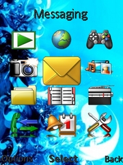 Blue Twist theme for Sony Ericsson G705