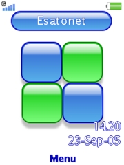 Blue and Green theme for Sony Ericsson W595