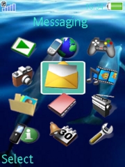 Dolphin blue W880  theme
