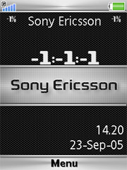 Black Clock theme for Sony Ericsson Z780