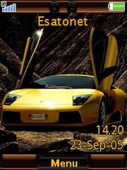 Lamboyellow Elm theme for Sony Ericsson zylo