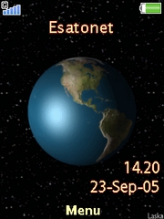 Rotating Earth theme for Sony Ericsson W595