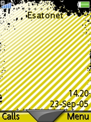 Yellow-Stripes & Splash theme for Sony Ericsson K810 / K810i