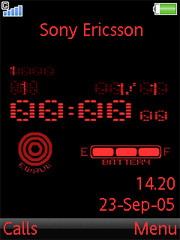 Red Watch theme for Sony Ericsson W580 / W580i