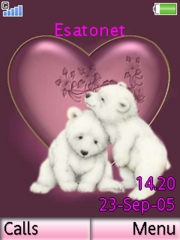 Pink Teddy Bear K810 theme