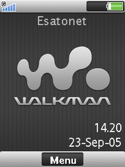 Walkman Grey W595  theme
